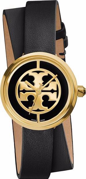 REVADOUBLE-WRAPWATCH,BLACKLEATHER/GOLD-TONE,28MM